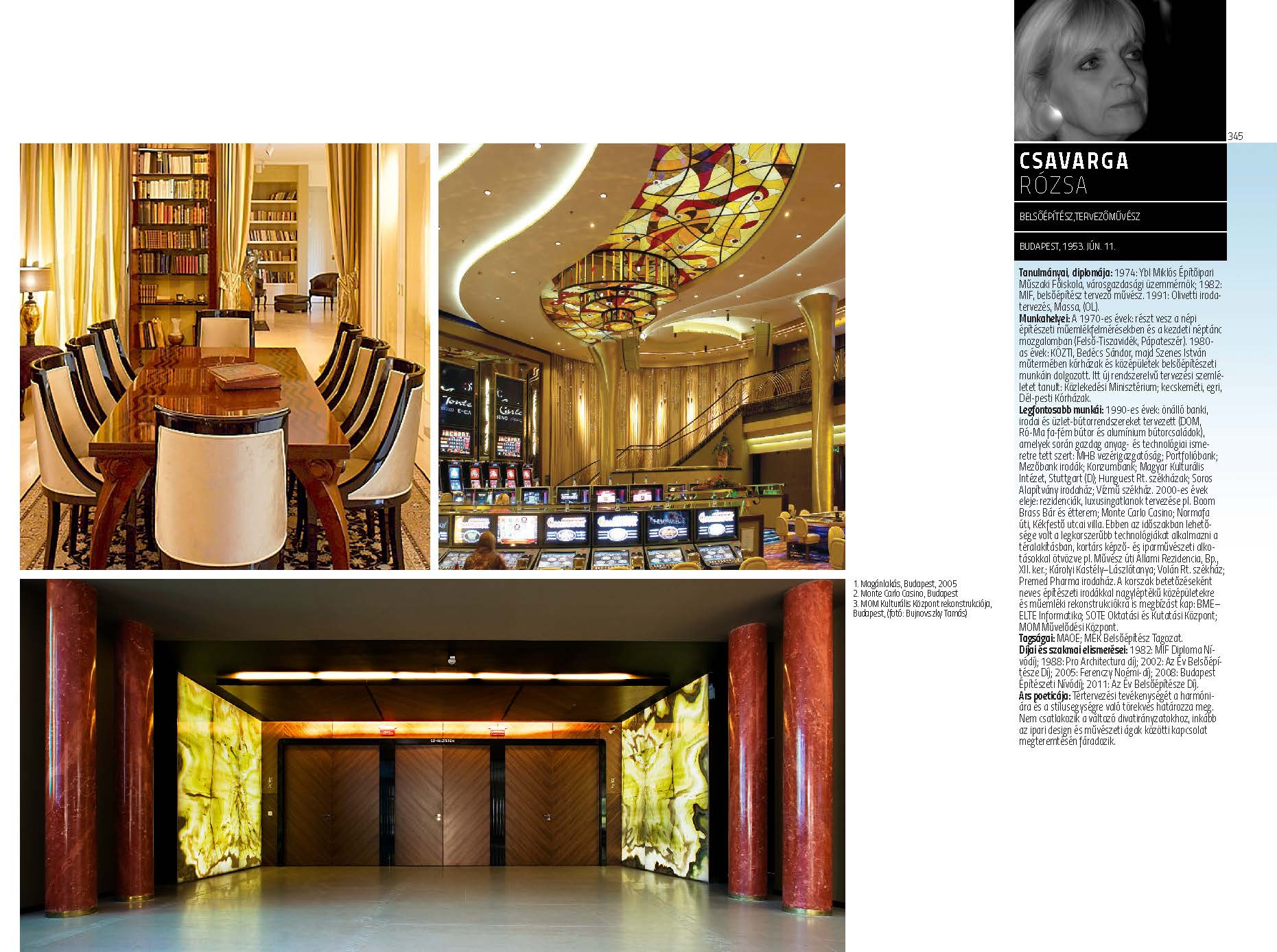 Csavarga Rózsa - belsőépítész,tervezőművész