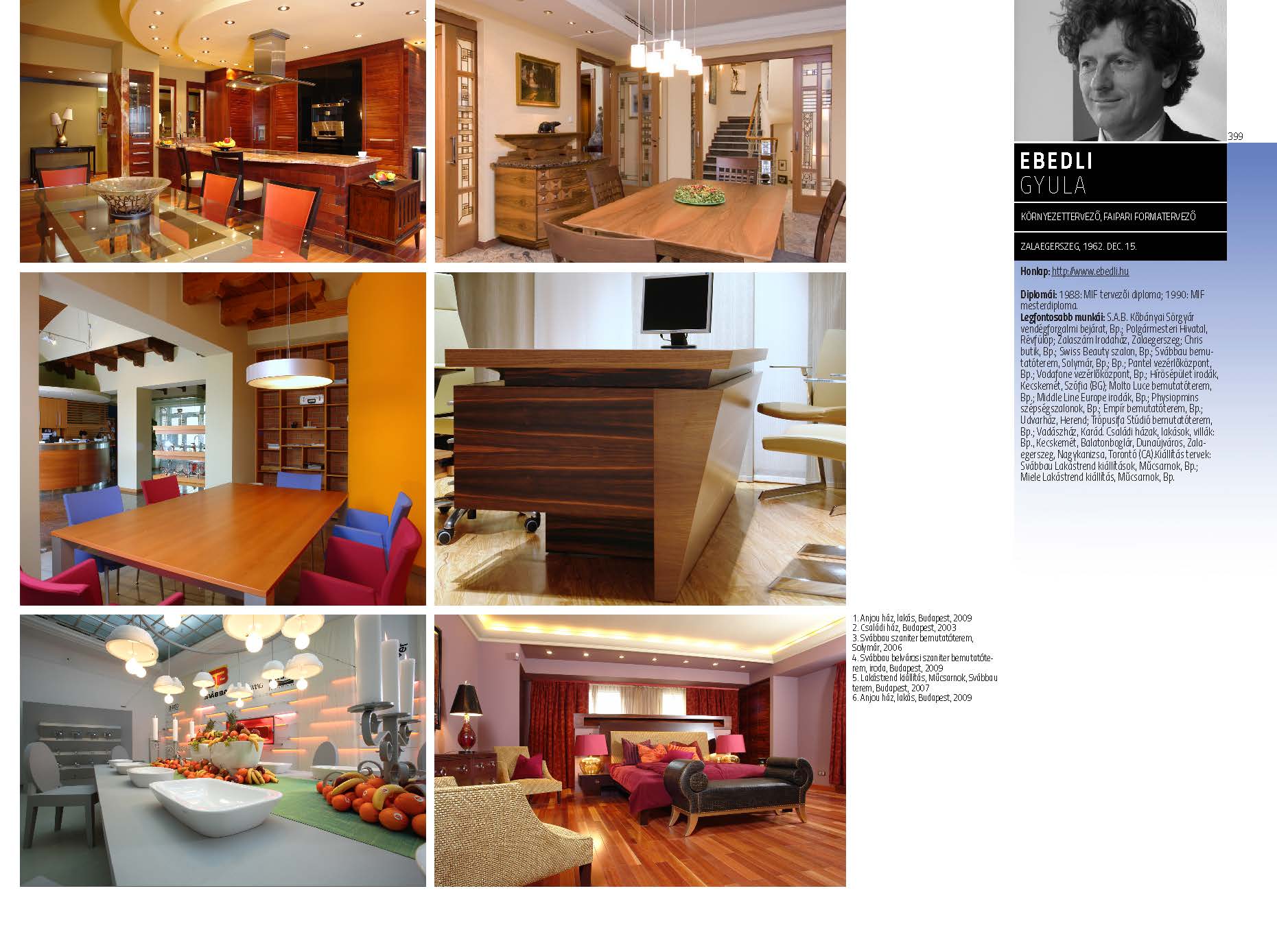 Ebedli Gyula - környezettervező, faipari formatervező