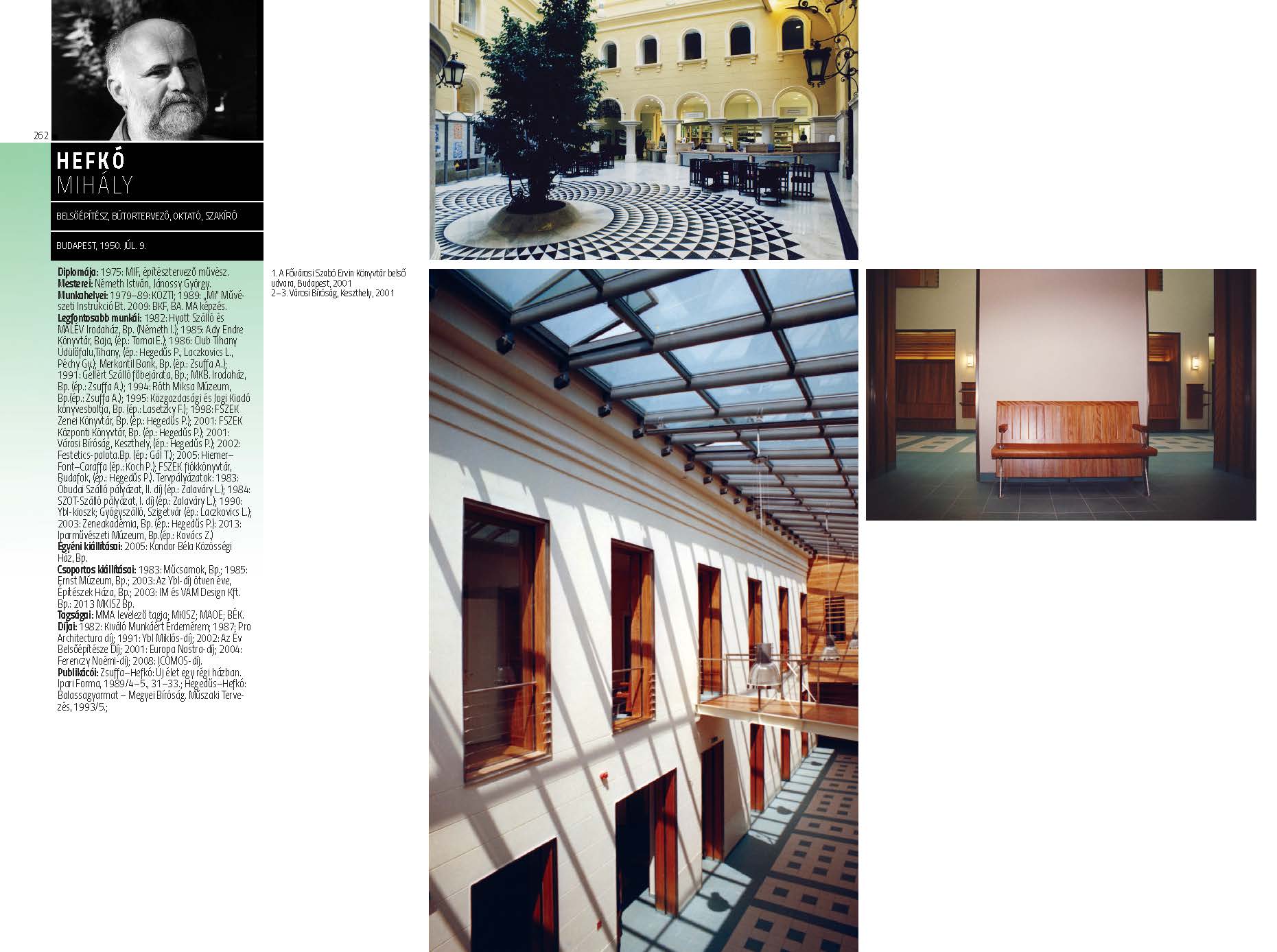 Hefkó Mihály - belsőépítész, bútortervező, oktató, szakíró
