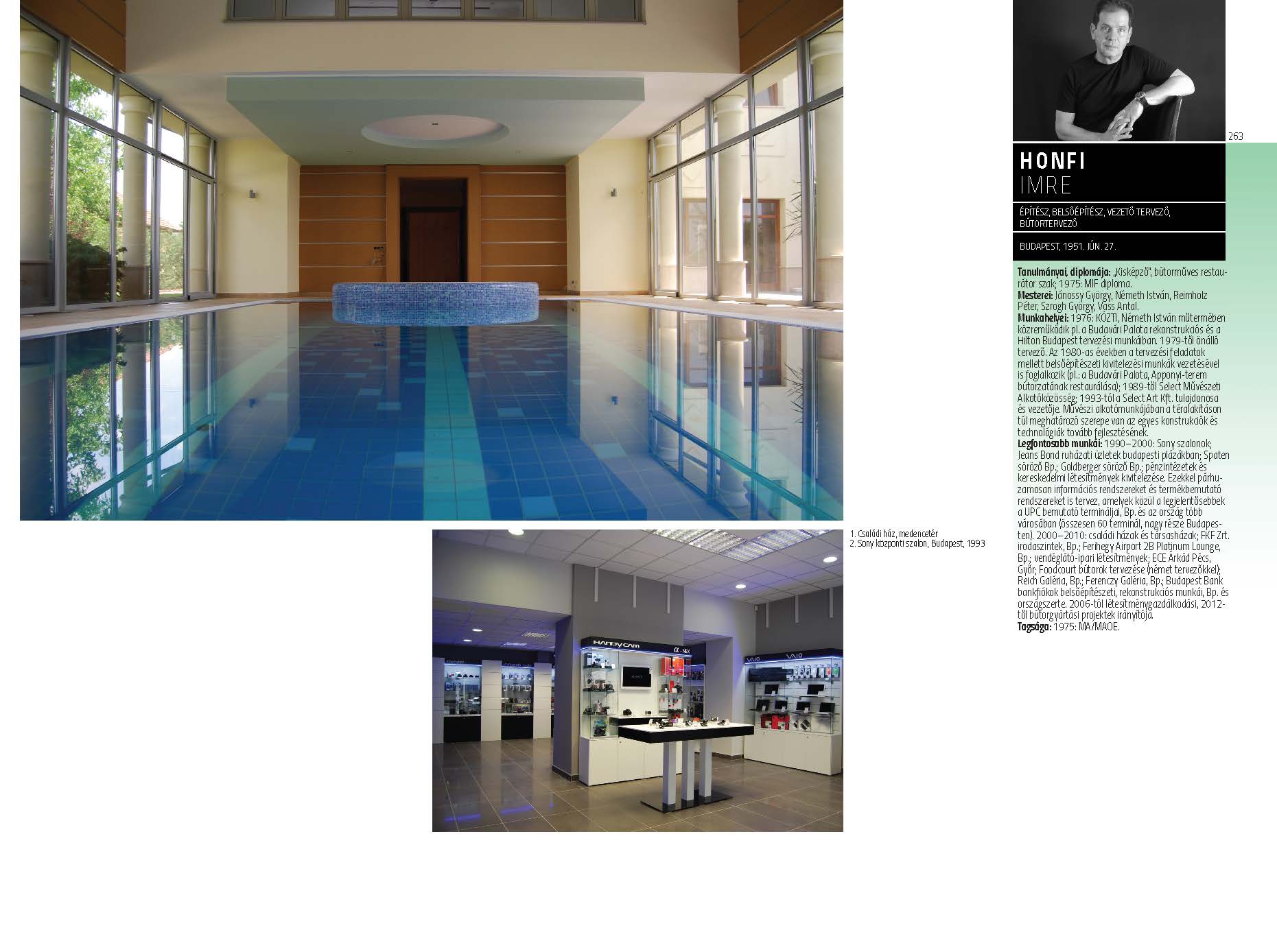 Honfi Imre - építész, belsőépítész, vezető tervező, bútortervező