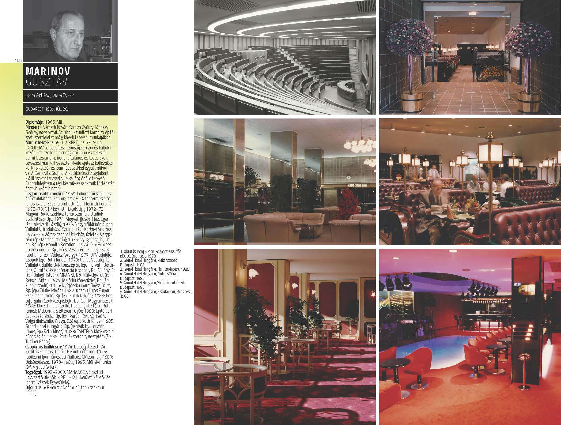 Marinov Gusztáv - belsőépítész, iparművész