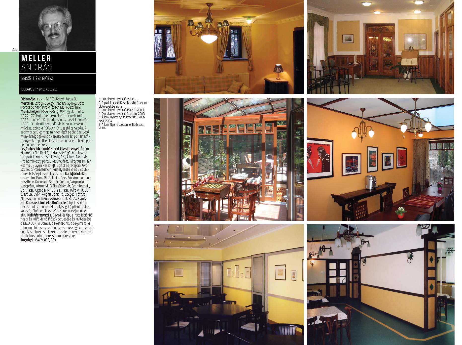 Meller András - belsőépítész, építész
