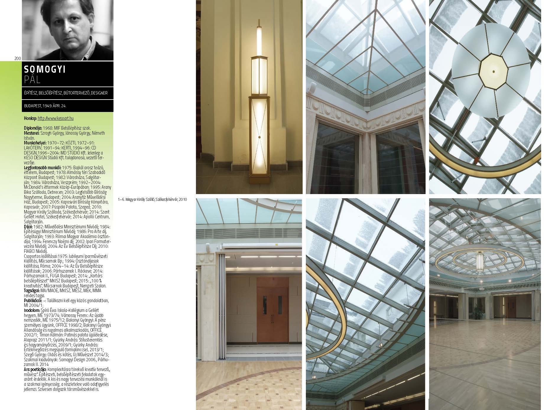 Somogyi Pál - építész, belsőépítész, bútortervező, designer