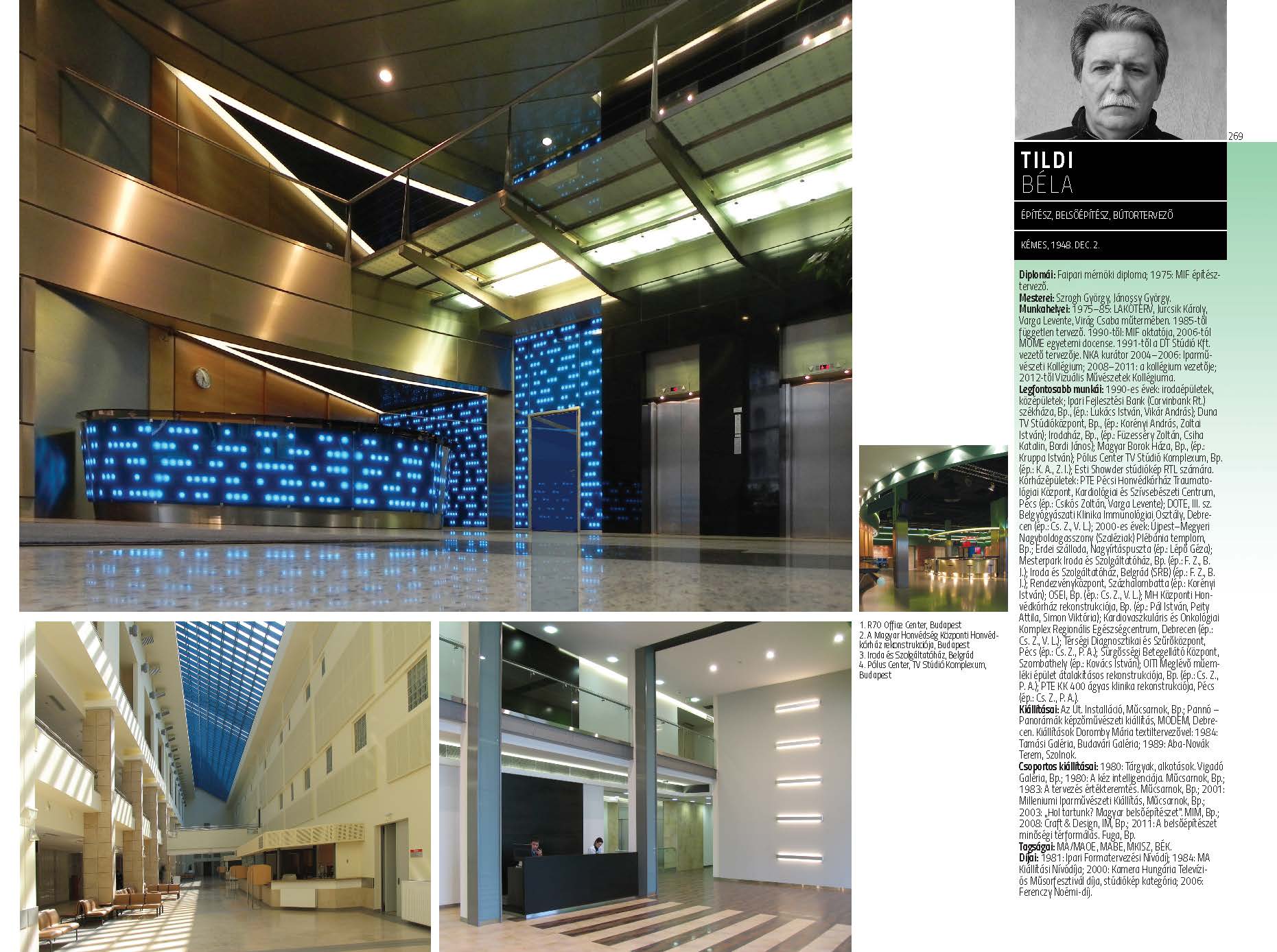 Tildi Béla - építész, belsőépítész, bútortervező